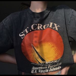 Brandy Melville hand cropped T-shirt